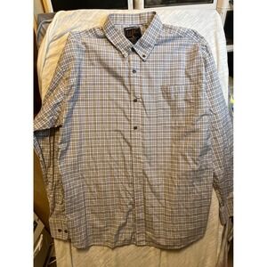 WALNUT CREEK Mens XL Plaid Long Sleeve Button Down Shirt 60 Cotton 40 Polyester
